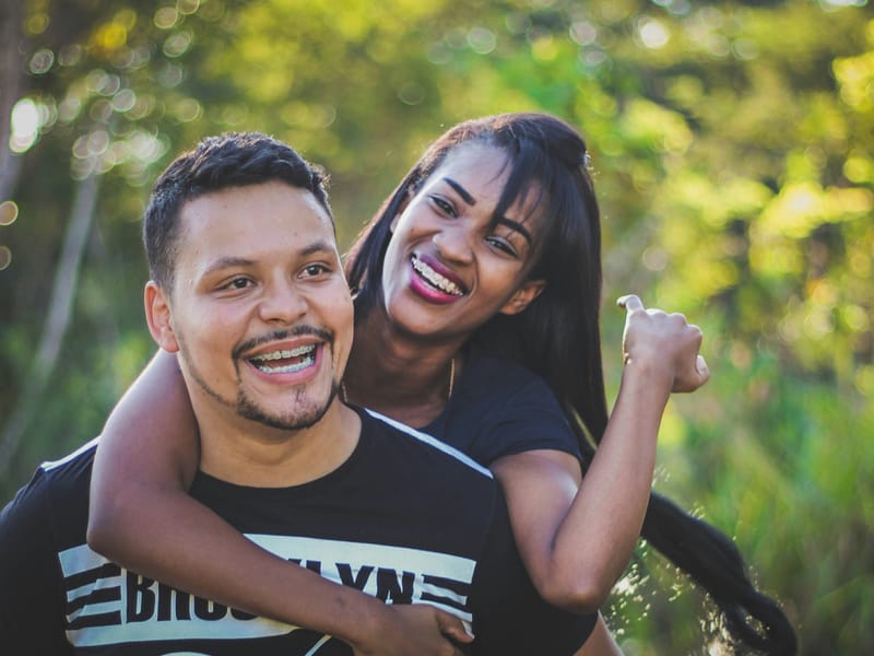 Couple enjoying sunset